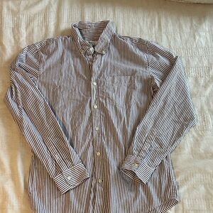 GAP Maroon Striped Men's Button-Down Shirt